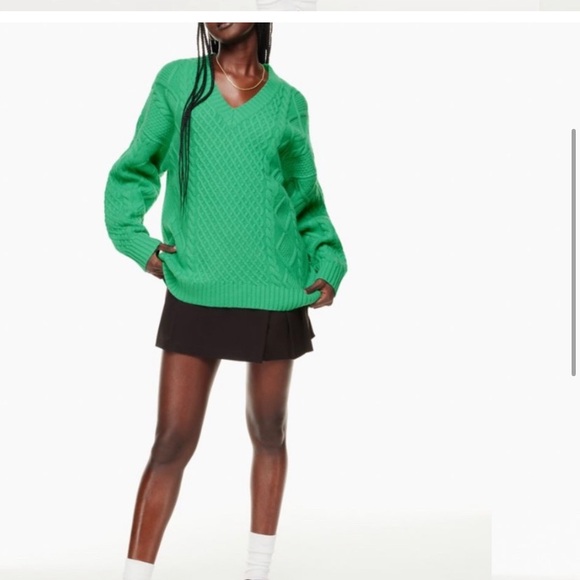 Aritzia Sweaters - Aritzia / Sunday Best/ V-neck cable-knit/wool sweater/  Host Pick 🧶 brand new